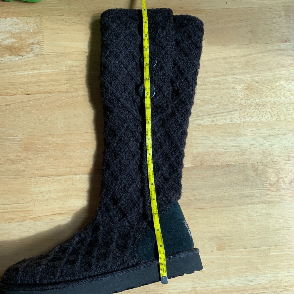 UGG Women's Lattice Cardy Sweater Suede Boot 11 - Picture 6 of 6